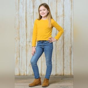 Arizona Jean Co Girls Classic Slim Skinny Light Wash Blue Denim Jeans Size 8